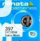 397 Renata Sr726sw  5 Piece  D397 Watch Battery Free Shipping Authorized Seller