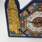 Handcrafted Cercolon Ceramic Tabletop Clock Octagonal  Spain Read