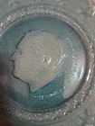 Wheaton Presidential Plate President F d  Roosevelt Turquoise Blue Vintage