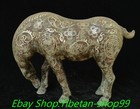 14 5   Old Chinese Bronze Ware Silver Dynasty Zodiac Year Animal Horse Statue
