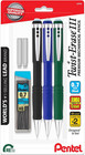 Twist Erase Iii Mechanical Pencil 0 7mm - Pre-loaded Super Hi-polymer Hb Lead   