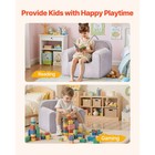 Uimoso Kids Foam Chair With Armrests And Portable Handle Toddler Sofa In Gray