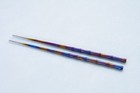 Solid Titanium Damascus Edc Chopsticks - Titanium Chopsticks Mokuti