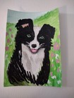 Aceo Custom Pet Portrait Painting  Original Mini Painting Pets 2 5 X 3 5  Ooak 