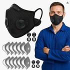 Half Face Cover Respirator Dust Mask Anti Air Pollution Reusable With Filters