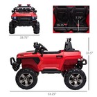 12v Kids Ride On Car Police Truck Rc Remote Control W led Lights Mp3 Red