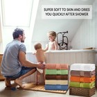 4 Piece Cotton Solid Highly Absorbent Soft Quick Drying Bathroom Bath Towel Set