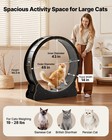 Vevor 48in Wooden Cat Exercise Wheel Carpeted Runway Quiet Indoor Cat Treadmill
