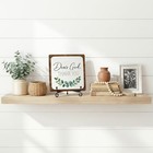 Farmhouse Decor Living Room Shelf Decor  Rustic Home Accent Sign White-dear God