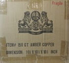10 Inch Table Top Globe World Map Unique Art 150 Gt Amber Copper New Open Box