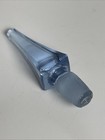 Vintage Mini Perfume Bottle- Art Deco Style Blue Glass Vanity Wear On Stopper