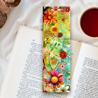 Colorful Flowers Bookmark - Handmade Laminated Bookmark  Book Reader Gift