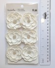White Mulberry Paper Flowers Scrapbooking Embellishments By Recollections