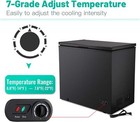 7 Cu ft Compact Chest Freezer   Removable Basket   Adjustable 7 Temperature