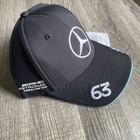 Adidas Mercedes Amg Petronas F1 Hat George Russell 63 Black Strapback Cap Nwt