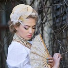 Fascinator High Tea Hat - Women s White Mini Clip On 20s 50s Derby 