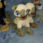 Nwt Vintage Meanies Series 3 Beanbag Plush Toy Lot Of 3 - Siamese Cat Bunny Ape