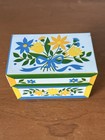 Retro Recipe Box By Syndicate Mfg Co   60 s Floral Design  Tin Lithograph 