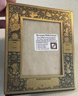 Vintage Brass Gold Baby Birth Record Photo Frame Carr   Co 5x6  3x4 Newborn Gift