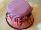 Girl s Vintage 1920 s Silky Lavender And Peach Cloche Hat With Ribbon Roses