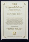2025 Pieces Of The Past Pirates Edward Low Hand Written Document   Seal Relics