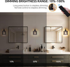 Modern Wall Sconces With Remote - Set Of 2 Clear Glass Led Vanity Lights