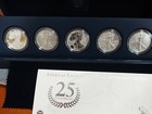 2011 P Reverse Proof Silver Eagle 5 Coin 25th Anniversary Set W Box coa S W