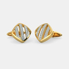 1 0ct Round Cut Lab Created Diamond Men s Shirt Cufflink 14k Yellow Gold Plated