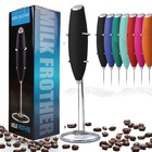 Electric Milk Frother Handheld For Whisk   Coffee Foamer Wand With Stand