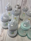 Baby Boy Mam Bottle Lot 14 Gray Dinosaur Mint Sailboat 5-9 Oz With Nipples