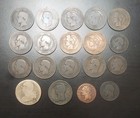 1800 s Old Coin Collection Lot Of 19 France French Coins Bronze Copper World