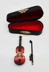 Miniature Violin   Bow Wood In Mozart Austria Carrying Case Dollhouse Mini