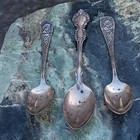Vintage Columbus 1492-1892 World Fair Souvenir Spoons Lot Of 3 Usa         