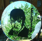 Old Vintage 1970s Elvis Presley Big 10 5  Round Carnival Mirror Glass Prize Win