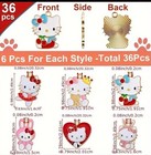 36 Random Metal Cartoon Hello Kitty Diy Charms  Crafts  Jewelry