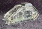 Vintage Ww 1 Toy Tank Glass Candy Container
