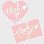 100 Pack Thank You Cards With Heart Shape Design For All Occassions  3 5x2 Inch