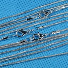 Wholesale 10pcs Silver Plated 1 2mm Snake Chain Necklace 18 