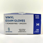 100 Vinyl Gloves Latex Free  Powder Free  Single Use  Non-sterile  Medium 4003