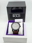  395 Msrp   Movado Bold Men   s Gray Dial Brown Leather Watch - 3600442