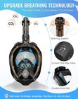 Full Face Snorkel Mask W dry Top System180 Degree Panoramic View Snorkeling L xl