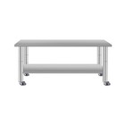 Nsf Stainless Steel Work   Prep Table W  Casters Commercial Restaurant Kitchen