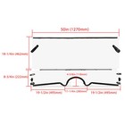 For 2004-2013 Yamaha Rhino 450 660 700 Folding Full Front Windshield 1 4  Thick 