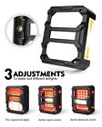 Black Aluminum Rear Tail Light Guard Cover Protector For 07-18 Jeep Wrangler Jk