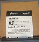 Brother P-touch Tze2314pkb Tze Labeling Tape - Black On White  4 pack  New Orig