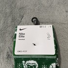 Nike Elite Basketball Crew Socks Men Sz 8-12 Christmas Holiday Green Nwt