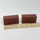 Vintage Acme Brick Salesman Samples Red Mini Paperweight Advertisement Set Of 2