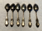 Lily By Whiting 925 Sterling Silver Coffee Spoon Set 6 Pieces 73g Silverware