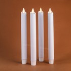 Luminara Flameless Battery Wax Led Taper Candles W moving Wick Remote White 9 5   