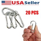 50pcs Mini Lightweight Aluminum Spring Snap Hook Carabiner Buckle Pack New Us